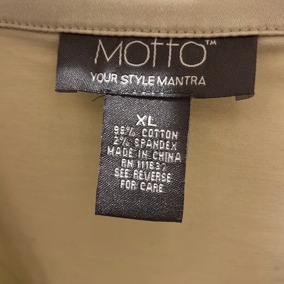 NWOT, “MOTTO”, Size XL, Woman’s Blazer. Color - Khaki. - Picture 7 of 8